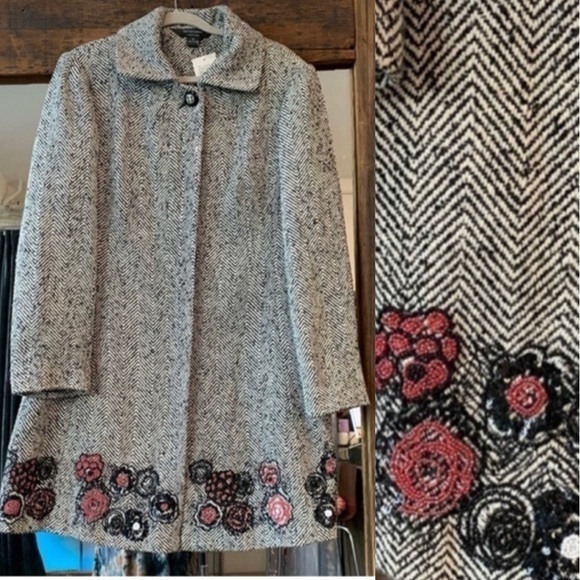 Free People Jackets & Blazers - COPY - Embroidered Wool Coat Size XL